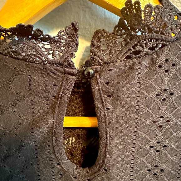 SHEIN BLACK LONG SLEEVE TOP. Size large. - Picture 4 of 6